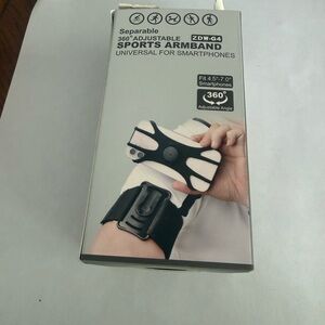 Source Unknown Black and White Sports Armband